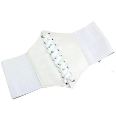 Imagem de Corset Cinto Corpete Corselet Espartilho Elástico Couro Pu - Modas Fag