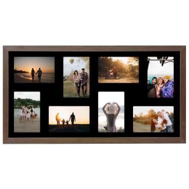 Imagem de Quadro Multifotos 8 Fotos 10x15 Porta Retrato de Parede 30x60 - SHD So