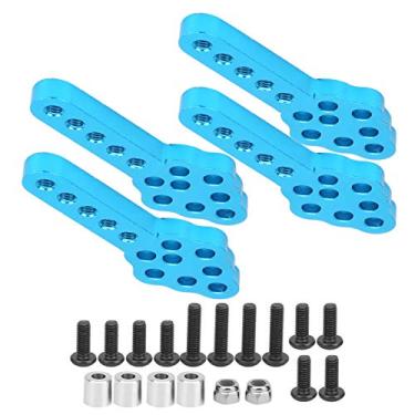Imagem de SUNGOOYUE Montagem do Amortecedor de Choque de 4pcs, Placa de Base de Montagem de Carro de Carro RC, Liga de Alumínio, do ângulo Ajustável, Compatível Com SCX10 1/10 RC RAWLLER (laranja (Azul)