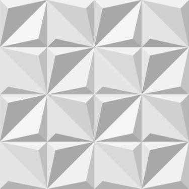 Imagem de Papel de Parede Adesivo Geométrico Efeito Gesso Branco 5m