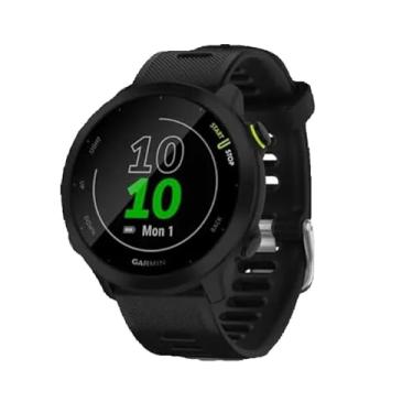 Imagem de Relógio Forerunner 55, smartwatch de corrida GPS com exercícios diários sugeridos, até 2 semanas de vida útil da bateria, tamanho 42mm, cor preto
