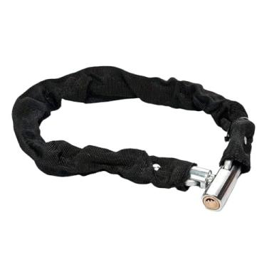 Imagem de Cadeado Bicicleta Portão Moto Aço Antifurto Trava de SegurançA 90cm com Chave(Preto)