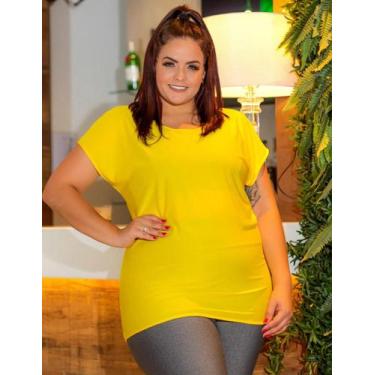 Imagem de Blusa Camiseta Básica Feminina Plus Size Dry Fit Seca Rápido - Fitmoda