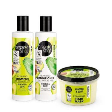Imagem de Kit Essencial Reconstrução Cabelo Danificado Organic Shop