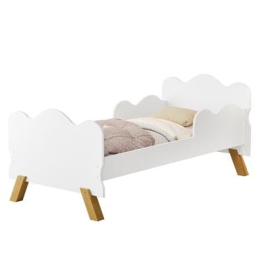 Imagem de Mini Cama Infantil 148x68cm Proteção Lateral Vivi Branca Z53 - Mpozenato
