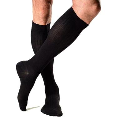 Imagem de Meia 3/4 Masculina Actitud 15-20mmHg Fechada Preta Tam G - Sigvaris