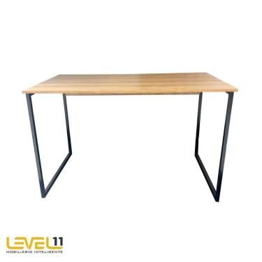 Imagem de Mesa Escritório Estilo Industrial 120cm X 60cm Tampo Madeira