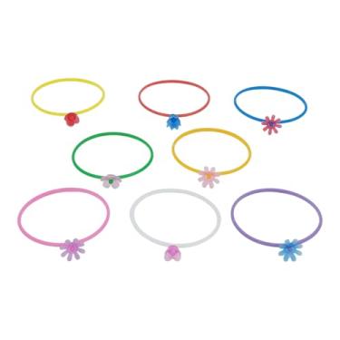 Imagem de Conjunto com 50 Brinquedinhos Mini Brinquedo Plástico Nacional Kit para Lembrancinhas Mimos Prendas Sacolinha Surpresa Festas (50 Pulseira Flor)