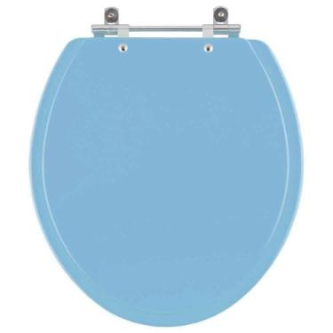 Imagem de Assento Sanitário MDF Oval Azul Claro para todas as Louças - Pontto La