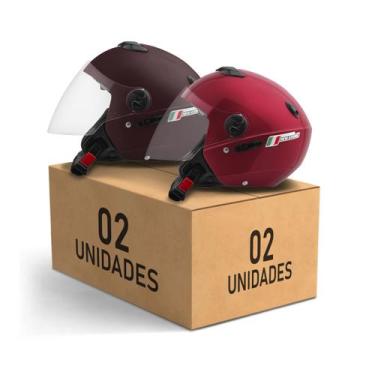 Imagem de Kit 2 Capacete Aberto New Atomic Elite Masculino Feminino Pro Tork, VE