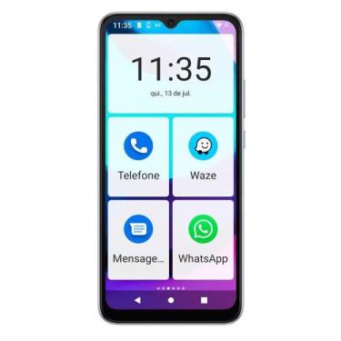 Imagem de Smartphone para Idoso 128Gb/ 4GB RAM com acessorios