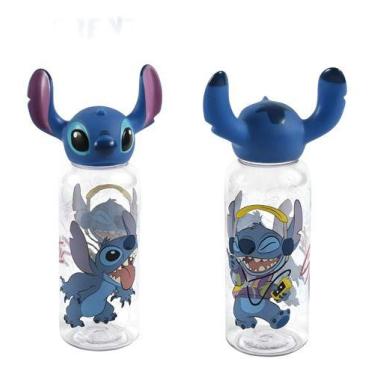 Imagem de Garrafa 3d Stitch Disney Escola Lancheira Infantil Água Suco - Plasdur