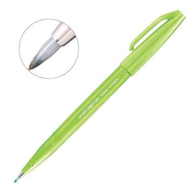 Imagem de Caneta Pincel Brush Sign Pentel Lettering Desenho Caligrafia, Verde Cl