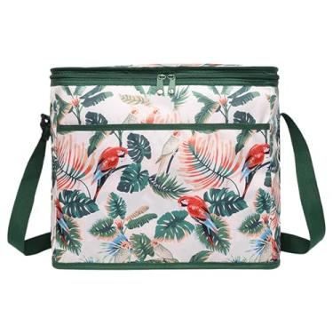 Imagem de Bolsas Térmicas Isoladas | Porta-Comida Desdobrável 18L - Bolsa Térmica Portátil Suave para Compras, Churrasco, Férias, Porta-malas, Esportes, Piquenique, Entrega, Escola e Praia