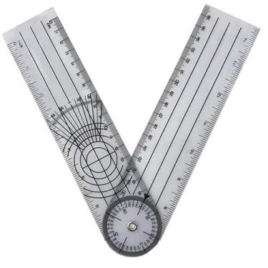Imagem de REGUA TIPO GONIOMETRO FISIOTERAPIA ARTICULAR Membros 35 cm