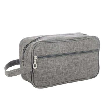 Imagem de Bolsa Necessaire Estojo Organizadora De Objetos Maquiagem Cosméticos Multifuncional Portátil Impermeável Cinza