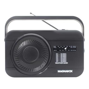 Imagem de Magnavox MR4181W Rádio meteorológica 7 com canais meteorológicos dedicados e rádio AM/FM, rádio alimentado por bateria para emergências por 3 pilhas C ou alimentação CA para uso doméstico (não