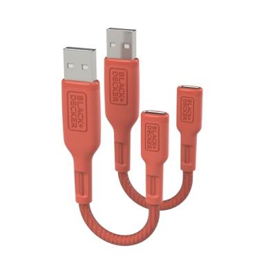 Imagem de BLACK+DECKER Adaptador USB C para USB [pacote com 2], cabo OTG tipo C fêmea para USBA macho OTG adaptador USBA para USBC compatível com MacBook Pro/Air, iPhone 16/15, Samsung Galaxy S24/S23/S22, coral