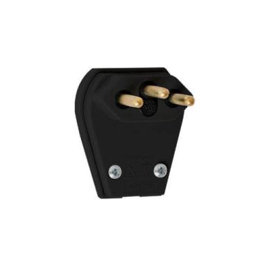 Imagem de Plugue Macho 2P + T 10A 250V Padrão - Pezzi, Preto