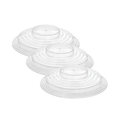 Imagem de Conjunto c/3 Tampas Protetora de Alimentos Para Micro-Ondas Transparen