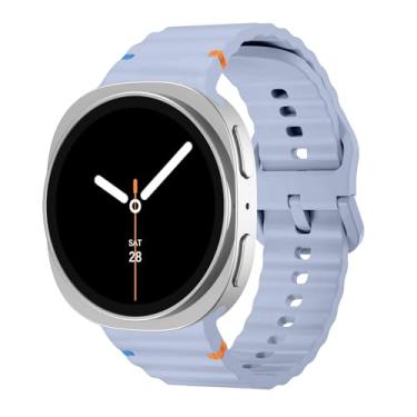 Imagem de Pulseiras de silicone esportivas compatíveis com Samsung Galaxy Watch 8 de 40 mm e 44 mm/8 Classic de 46 mm e mulheres, macia à prova d'água sem lacunas para Samsung Galaxy Watch 8 Classic de 46 mm/8