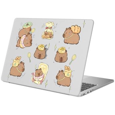 Imagem de BlHMCASE Compatível com MacBook Pro 33.0 cm capa M2 2025, 2024-2016 A2338 M1 A2251 A2289 A2159 A1989 A1708 A1706, capa protetora fofa Kawaii Capybara rígida para Mac Pro 13