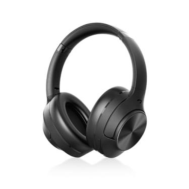 Imagem de AMET Fone de Ouvido Sem fio, Bluetooth 5.3, Headphone, 70h de bateria, Cancelamento de Ruído ANC Híbrido, Sound Wave, 4 Microfones, Almofadas Macias, Compatível com IOS/Android, Preto
