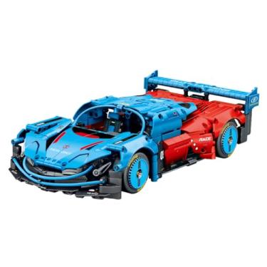 Imagem de Brinquedos de Blocos de Construção de Carros Esportivos, Presentes Perfeitos para Meninos e Adolescentes (Azul)