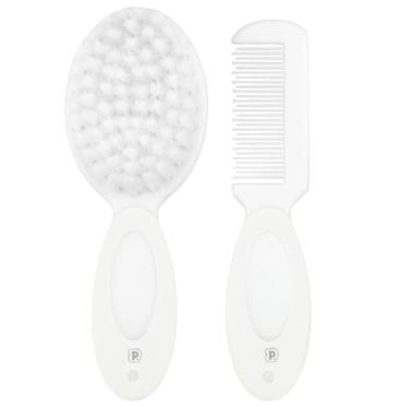 Imagem de Pimpolho Kit Escova e Pente para Bebê Branco
