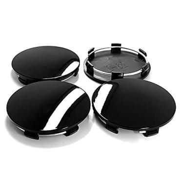 Imagem de ZZTWER 4 peças/lote plástico ABS 6 dentes 62 mm tampa central da roda do carro tampa do cubo da roda tampa à prova de poeira tampas do cubo central da roda