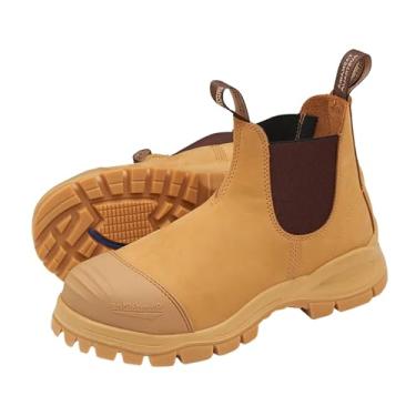 Imagem de Blundstone 989 Extreme Series Botas de trabalho unissex Chelsea para homens e mulheres – Botas de bico de aço resistente ao calor e deslizamento com proteção contra perigos elétricos, trigo, 43 EUA