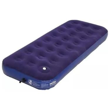 Imagem de Colchão Inflavel Solteiro Multiuso C/Inflador Embutido + Kit Reparo