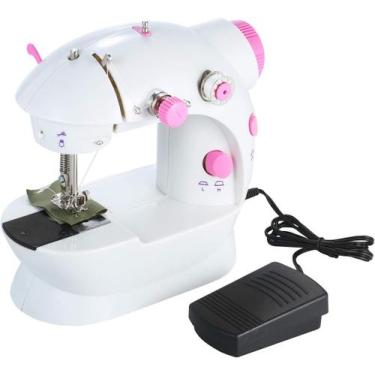 Imagem de Mini Máquina de Costura Ajustável de 2 Velocidades de Rosca Dupla Port