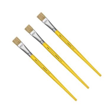 Imagem de Kit 3 Pincel Chato Longo Cerda Natural 815-20 Nº20 Tigre