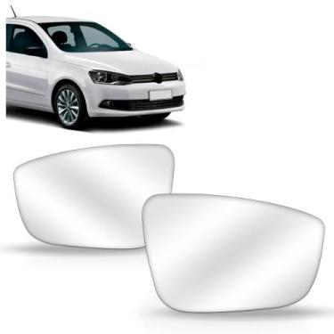 Imagem de Par lente retrovisor gol g6 voyage fox 2010 2011 2012 2013 2014 2015 2