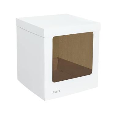 Imagem de Patchii Embalagens Caixa para bolo alto (escolha o tamanho) (Branco, 23X23X25) Pac. 5 UN.
