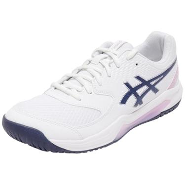 Imagem de Tênis ASICS Gel-Dedicate 8 - Feminino - Branco/Azul - tam: 40.5