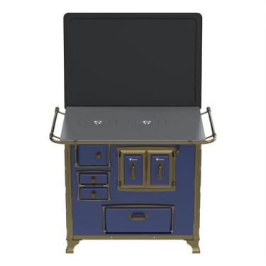 Imagem de Fogão a Lenha GII N 2 Renaissance Azul Saida Direita