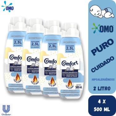 Imagem de Kit 4 Amaciante Concentrado Comfort hipoalergênico Roupas Finas de Beb