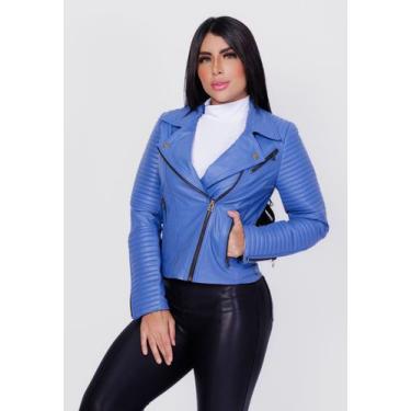 Imagem de Jaqueta de Couro Perfecto Paris Azul - Parra Couros, P