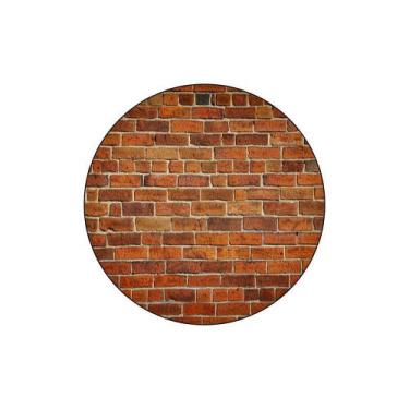 Imagem de Painel De Tecido Sublimado Redondo Muro De Tijolos Antigos C/ Elástico