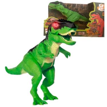 Imagem de Dinossauro T-Rex Articulado Infantil Com Som E Luz Ideal Para Crianças