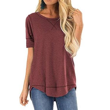 Imagem de Camiseta modal e mesclada de algodão: casual e elegante para mulheres 