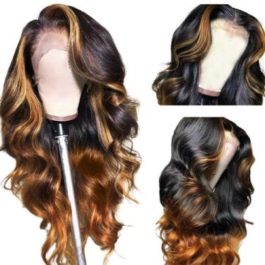 Imagem de Perucas frontais de renda 360 BAIICS 200% de densidade, cabelo humano 