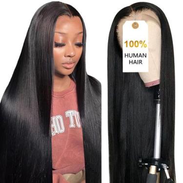 Imagem de Perucas frontais de renda CUTE BEIN 250 Density 32cm 100% cabelo human