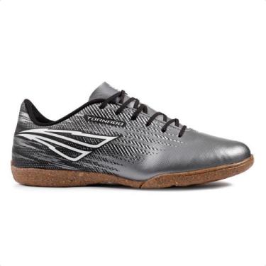 Imagem de Chuteira Futsal Penalty Tornado Masculino, 40, Chumbo, Preto