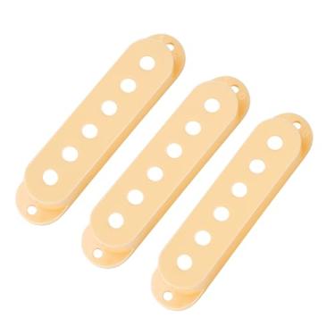Imagem de Banworks Conjunto de capas de captador SSS de 50 mm/50 mm/52 mm, capas de captador de bobina única de plástico para guitarras elétricas modernas Stratocaster Squier Strat ST SQ, pacote com 3 JT/SYQG