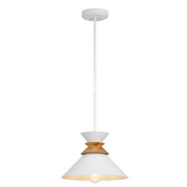 Imagem de AMRUIPO Luzes pendentes brancas de 30,5 cm para ilha de cozinha, luminárias suspensas com altura da haste ajustável para sala de jantar, 1 unidade