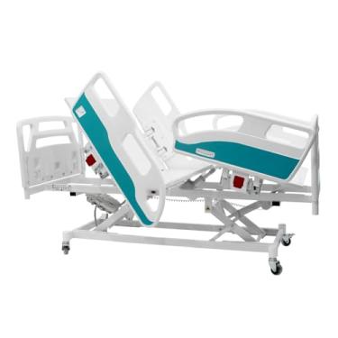Imagem de Cama Hospitalar Motorizada 9 Movimentos Elétricos Com Elevação de Leito Grades Reforçadas Altura Mínima de 36cm