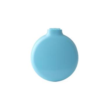Imagem de Escova de Cabelo Portátil com Espelho, Compacta, Design Redondo, Disponível em Azul, Rosa e Bege